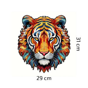Dřevěné Puzzle Barevný Tygr (1)