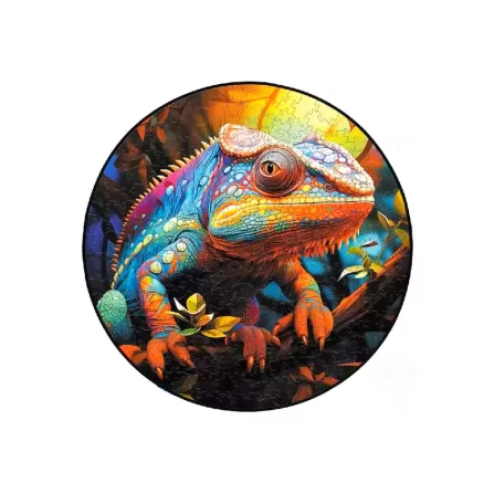 Dřevěné Puzzle Chameleon (1)