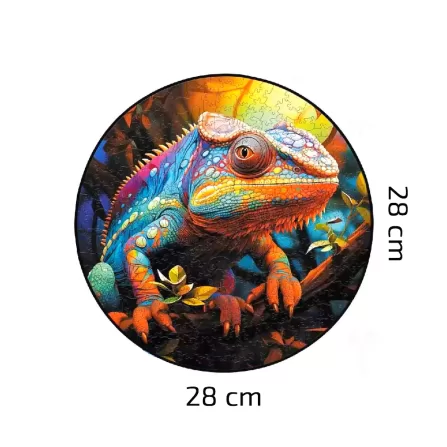 Dřevěné Puzzle Chameleon (4)