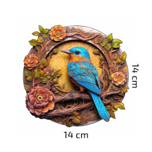 Dřevěné Puzzle Modrý Ptáček (1)
