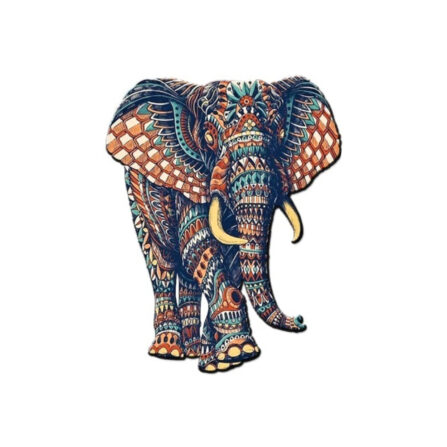 Dřevěné Puzzle Slon Africký (4)