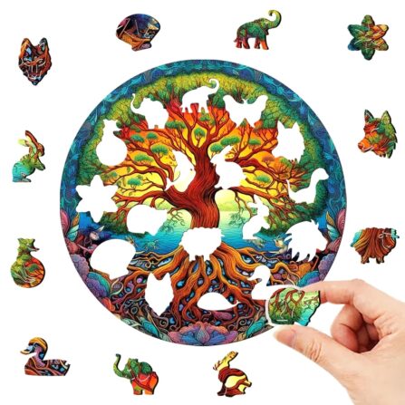 Dřevěné Puzzle Strom života (1)