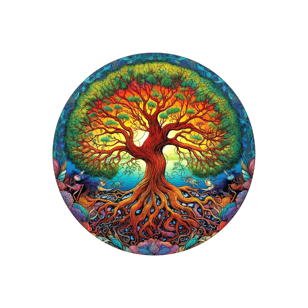 Dřevěné Puzzle Strom života (2)