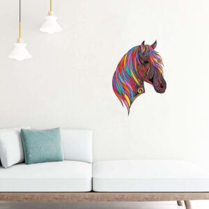 Dřevěné Puzzle Barevný Kůň (2)