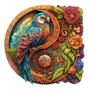 Dřevěné Puzzle S Papouškem (3)