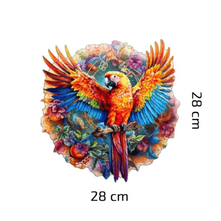 Dřevěné Puzzle Velký Papoušek (1)
