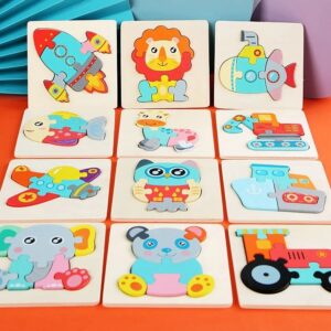 Dřevěné Výukové Hračky Puzzle Mointessori (1)