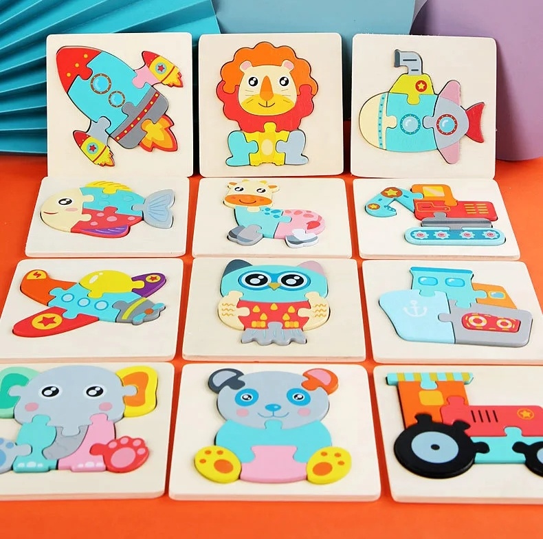 Dřevěné Výukové Hračky Puzzle Mointessori (1)