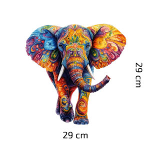 Puzzle slon, 3d dřevěné puzzle slonice (5)