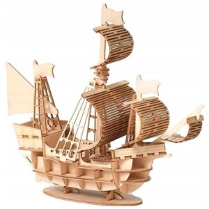 3d Dřevěné Puzzle Model Plachetnice (2)