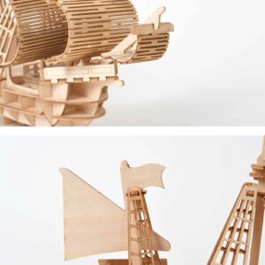 3d Dřevěné Puzzle Model Plachetnice (4)