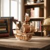 3D dřevěné puzzle plachetnice jako dekorativní model lodi a kreativní dárek pro modeláře