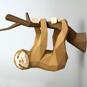3d Model Lenochod Na Větvi (4)
