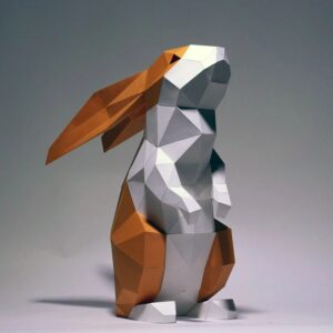 Papírový 3d Model Králíčka (2)