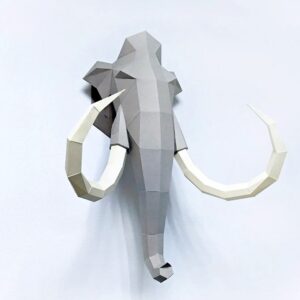 Papírový 3d Model Mamutí Hlavy (4)