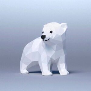Papírový 3d Model Polární Medvěd (2)