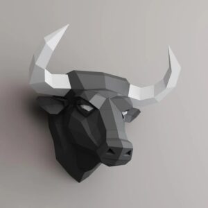Papírový Skládací 3d Model Býčí Hlava