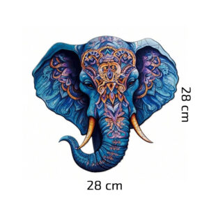 Dřevěné Puzzle Slon Indický (5)