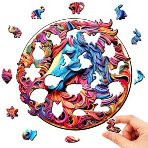 Dřevěné Puzzle S Koněm (2)