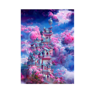 Puzzle Ze Dřeva Květivový Dům (1)