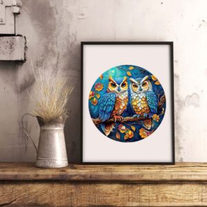 Dřevěné Puzzle Sovy Na Větvi (6)