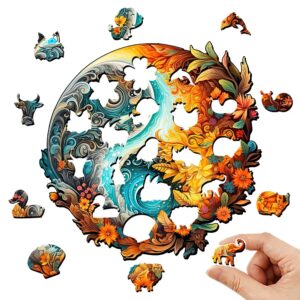 Dřevěné Puzzle Květinové Tai Chi (2)