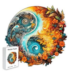 Dřevěné Puzzle Květinové Tai Chi (4)