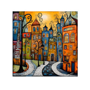 Puzzle Ze Dřeva Malovaná Ulice (4)