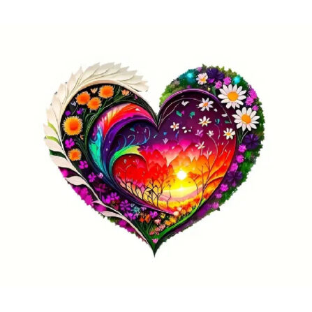 Srdce Z Květin Puzzle Ze Dřeva (3)