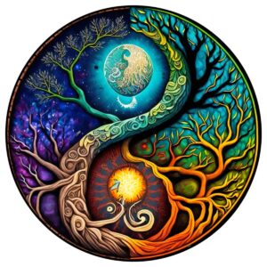 Dřevěné Puzzle Tai Chi Svět (2)