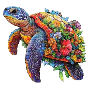 Drevene puzzle s motivem zelvy idealni darek pro vsechny vekove kategorie 1