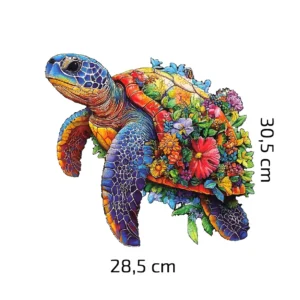 Drevene puzzle s motivem zelvy idealni darek pro vsechny vekove kategorie 3