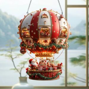 Lapač Slunce Vánoční Horkovzdušný Balón, Originální Vánoční Dekorace (2)