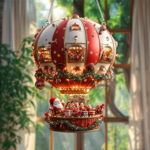Lapač Slunce Vánoční Horkovzdušný Balón, Originální Vánoční Dekorace (3)