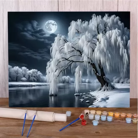 Zimní Strom Malování Podle čísel Diy Malování