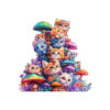 Dřevěné puzzle koťátka v houbách jako fantasy skládačka se zvířaty a dárek pro milovnice koček (2)