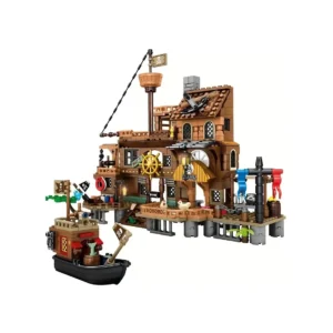 Velká Stavebnice Pirátský Ostrov S Lodí Styl Lego (1)
