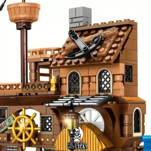 Velká Stavebnice Pirátský Ostrov S Lodí Styl Lego (3)