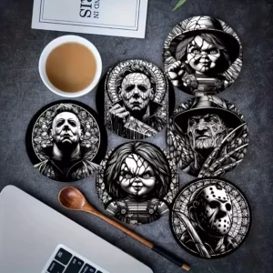 Elegantní Hororová Dřevěná Podložka 6 Kusů (2)