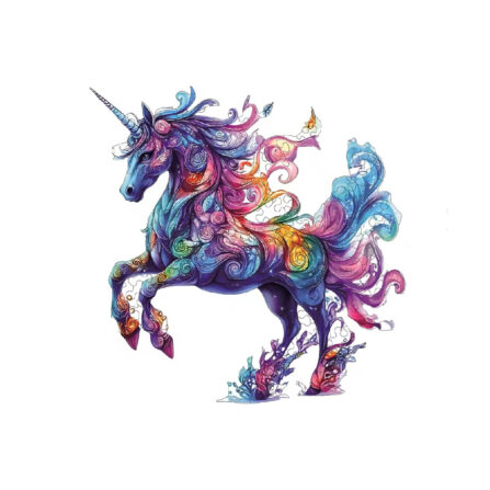 Dřevěné Puzzle Kouzelný Jednorožec Pro Dospělé I Děti (4)