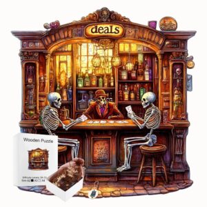 Kostry V Baru V Trojím Motivu Unikátní Puzzle Ze Dřeva Pro Milovníky Originality (1)