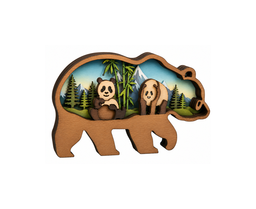 3d drevena skladacka panda rozmery