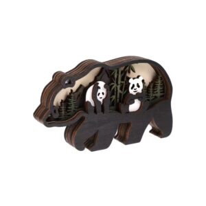 Reativni drevene puzzle medved panda (2)