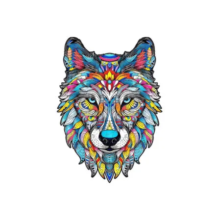 Dřevěné Puzzle Vlk (2)