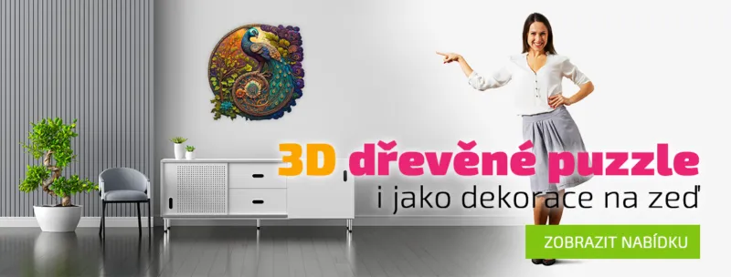 Unikátní 3D dřevěné puzzle