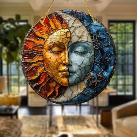 Lapač Slunce Tvář Závěsná Dekorace Do Okna